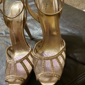 Champagne Rhinestone Heels
